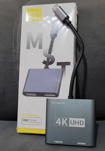 Adaptador USB-C para 2 HDMI 4K Original | Hub Dual HDMI | MST | Espelhamento