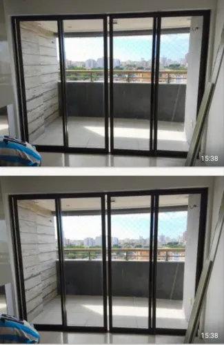 Portas esquadria de aluminio 2.06 altura x 2.75 largura