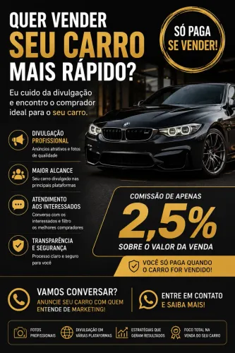 Faço anúncios profissionais para vender veículos mais rapidamente