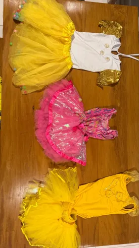 Lote 3 roupas de ballet fantasias bailarina p e m 