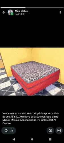 Cama Casal R$ 600,00 Vende-se 1cama de casal Keen ortopédica semi nova urgente