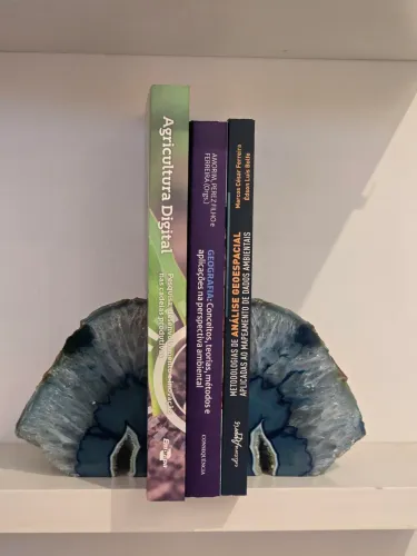 Aparadores de Livros em Ágata Azul Natural - Par