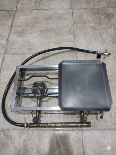Fogão inox com chapa