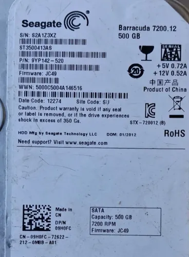 HD Seagate Barracuda 500GB - Windows 10 Instalado e Pronto para Uso!