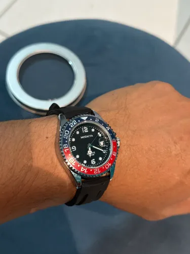 Relógio Masculino Modaiya Quartz Bracelete Preta - Novo / Na Caixa