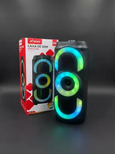 Caixa de Som Sem Fio 50W LED Xtrad XDG141
