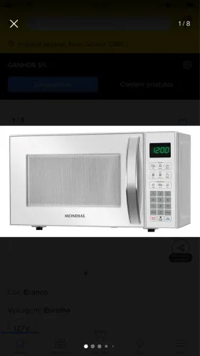 Microondas mondial 21l novo