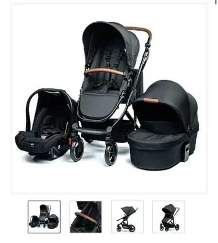 Carrinho de Bebê ABC Design COMO 4 Completo + Bebê Conforto + Moisés. Ótimo Estado