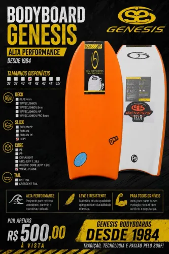Bodyboard Genesis Team 41? Wave Core - R$ 500