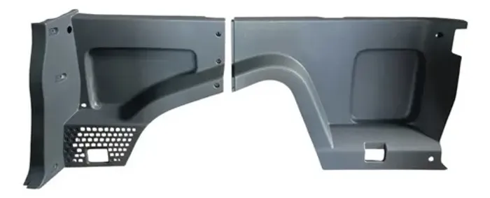 Kit Moldura Lateral Lado Esquerdo Baú Fiat Fiorino 2014/