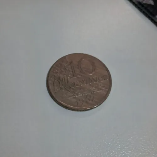 Moeda antiga 10 centavos de cruzeiro (1967)