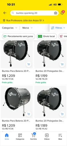 Bumbo 20 polegadas SPANKING acompanha Bag