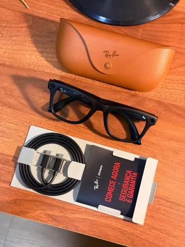 Óculos Ray Ban Meta Gen 2 Wayfarer Transitions Preto Fosco 53mm