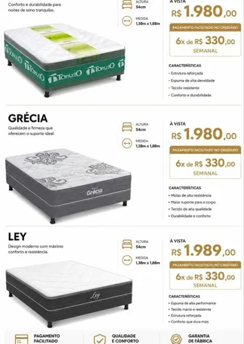 CAMA PREMIUM NO CARNÊ CREDIÁRIO