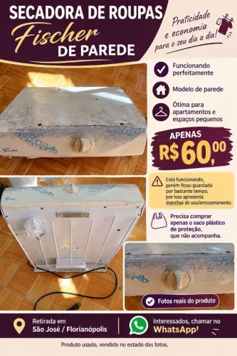 SECADORA de parede de roupa