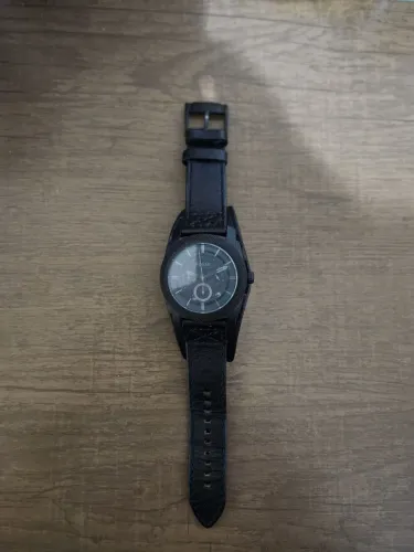 Relógio Fossil FS4617 Original Masculino Couro Preto