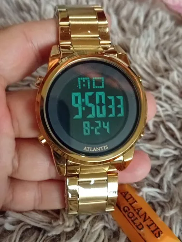 Relógio Atlantis Gold masculino digital led a prova dágua