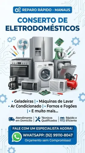 Conserto de máquina de lavar microondas fogão Air fry e etc