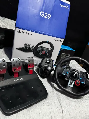 LOGITECH G29 + CÂMBIO + PEDAL KIT COMPLETO!