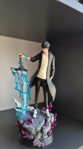 Sung Jin-Woo Solo Leveling - Pintada à Mão, Edição Exclusiva de Coleção