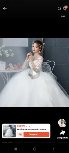 Vestido de noiva com tiara Novo 42 T