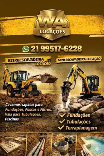 Aluguel mini escavadeira 