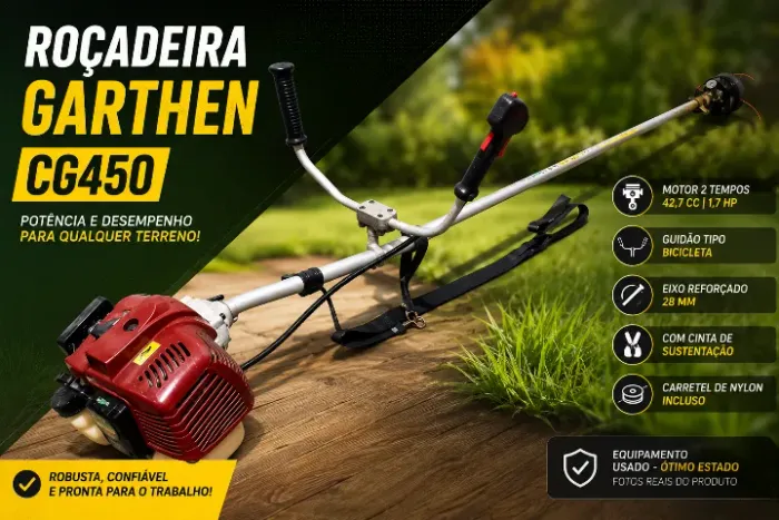 Roçadeira Garthen CG450 42,7cc 2 Tempos - Muito boa!
