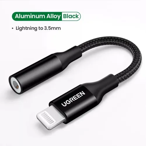 Dongle conversor Ugreen MFi Lightning P2 3,5mm iPhone e iPad