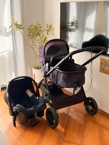 Carrinho Maxi-Cosi Anna Trio, com moisés e Bebê Conforto (Travel System)