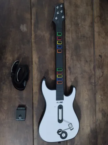 PS2 Slim Destravado Completo + Guitarra + 4 Controles