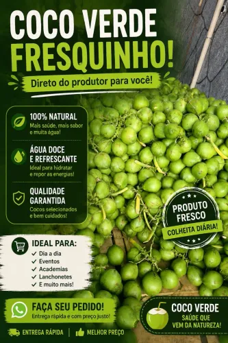 Coco verde - promoção 