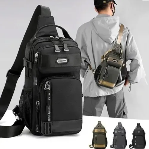Mochila De Peito Masculina Impermeável Multifuncional