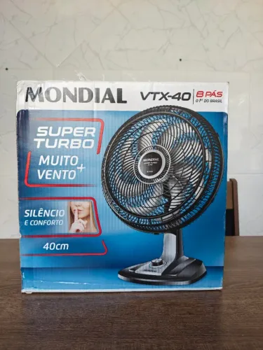 Ventilador Mondial Preto Super Turbo 8 pás - 40cm