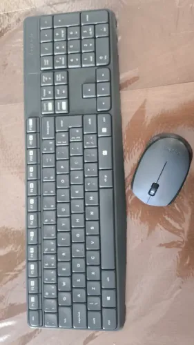 Teclado e Mouse Logitech Sem Fio MK235 - Funcionando Perfeitamente