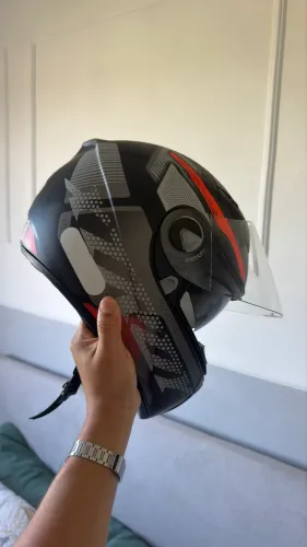 Capacete 58 Moto Ebf X Troy Furious Com Viseira Solar Interna