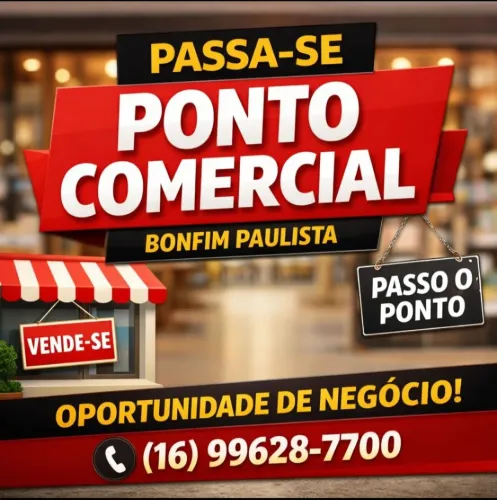 Ponto comercial em Bonfim Paulista para comércio