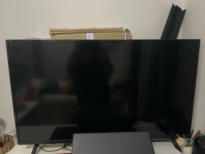 Vendo televisão com o visor queimado para retirada de peças