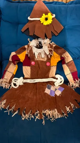Fantasia De Espantalho Feminina para Criança, Fantasias Cosplay