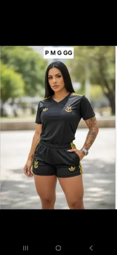 Conjunto Flamengo Feminino Blusa + bermuda kit time e seleção