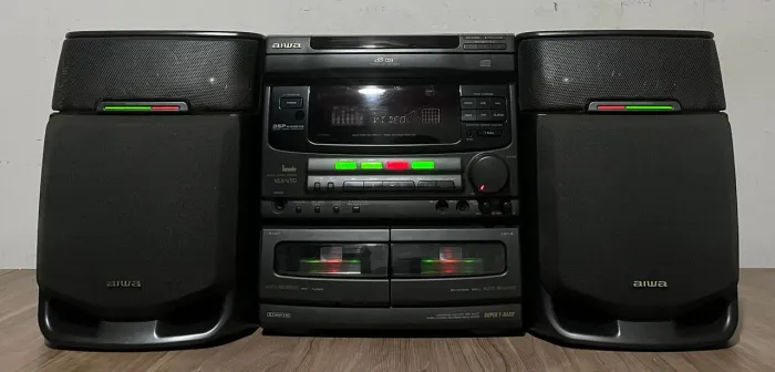 Mini System Aiwa Nsx-v50 100Rms Raro e Estiloso *Philips *Sony Leia Descrição 