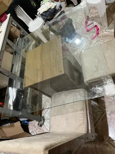 Mesa tampo de vidro