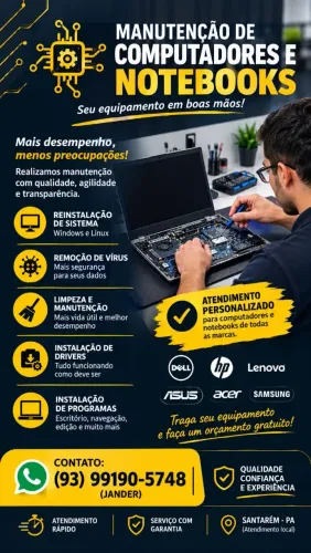 Manutenção de Notebooks e Computadores 