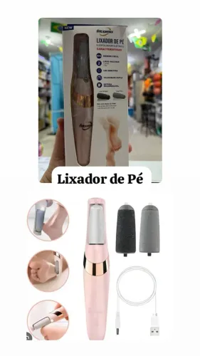 lixador de pés elétrico portátil ,ideal para remover calos e pele seca.