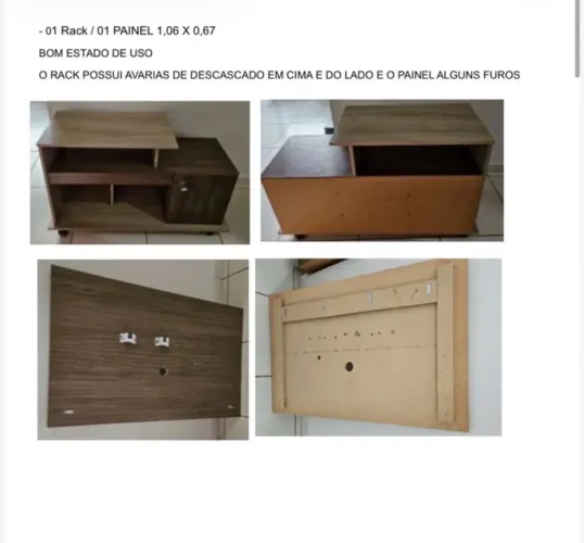 Rack com painel 