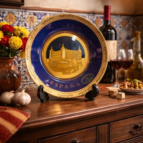 Prato de porcelana 24k Original