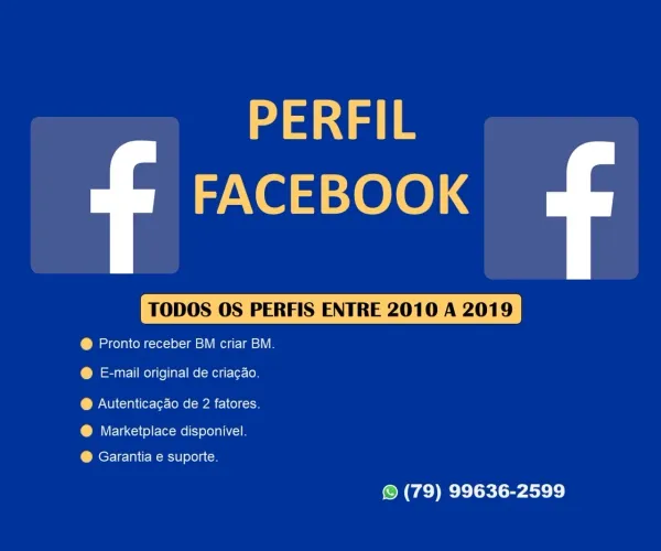 Perfil facebook antigo de usado