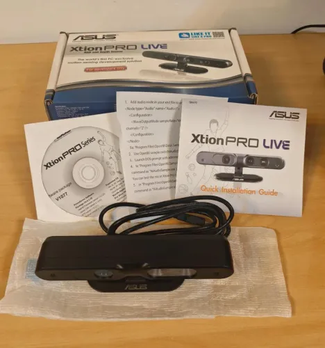 Sensor 3D ASUS Xtion PRO Live (tipo Kinect) completo na caixa