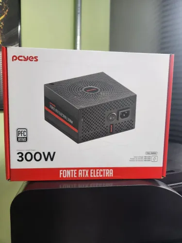 Fonte PCYes Electra 300W ATX PFC Ativo - Nova