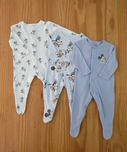 Lote Macacão Disney x Primark Enxoval de Bebê 3 a 6m