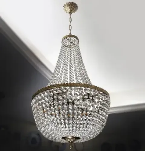 Lustre antiguidade Império bronze e Cristal